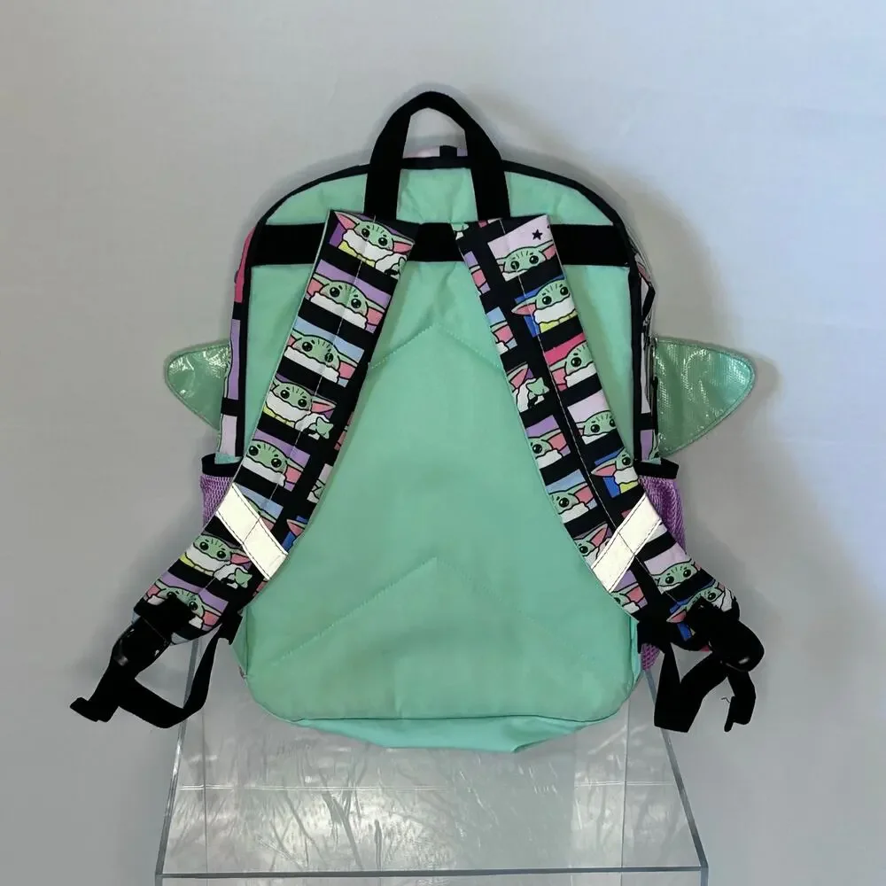 Star Wars Grogu Baby Yoda Backpack Sequined Kids School Book Bag
